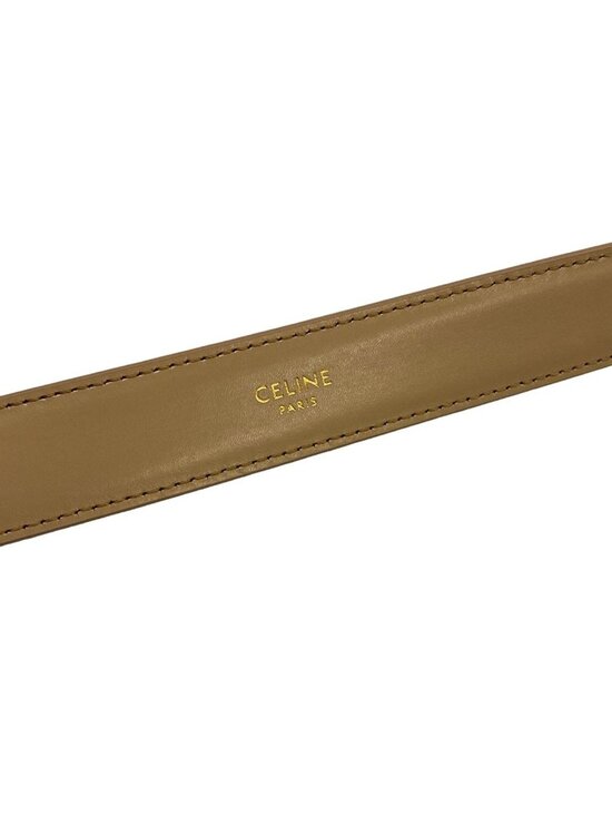 Celine Belt Trio Gray Beige Gold Leather main image 5